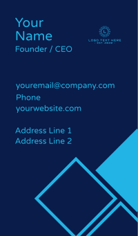 Blue Circuitry Technology Business Card Design