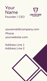 Purple Scribble Suit Business Card Design