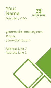 Medical Green Leaf Community Business Card Design