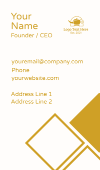 Golden Antique Lamp Business Card Design