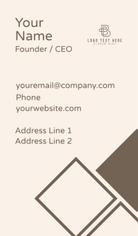 Generic Business Letter B  Business Card Design