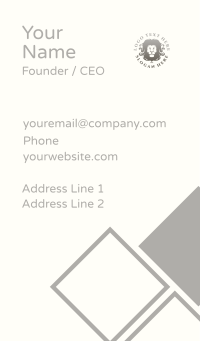 Elegant Lion Mane Business Card Design