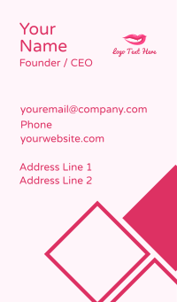 Sexy Pink Lips Business Card Design