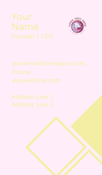 Cute Unicorn Toy Business Card Design