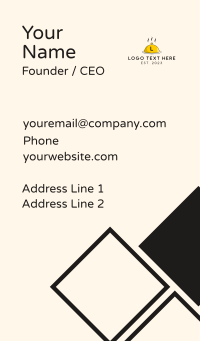 Restaurant Cloche Letter Business Card Design