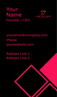 Gradient Tech Letter Y  Business Card Design