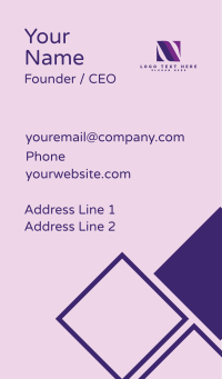 Corporate Square Letter N Business Card Design