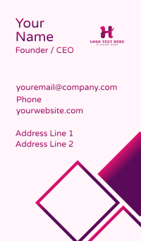 Agency Company Letter H Business Card Design