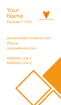 Orange Flower Business Card Design