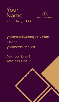 Elegant Royal Shield Business Card Design