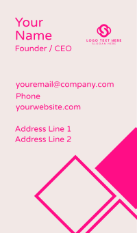 Pink Boutique Letter S  Business Card Design