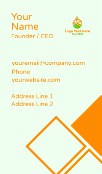 Orange Organic Juice Business Card Design