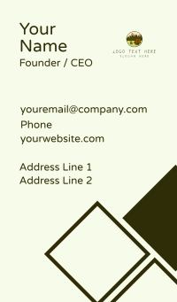 Nature Campsite Destination Business Card Design