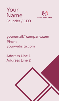 Geometric Line Letter H Business Card Design