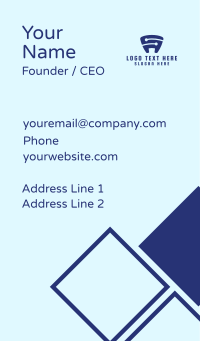 Modern Blue S  Business Card Design