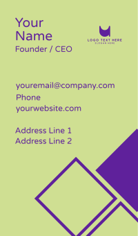 Purple Letter U Business Card Design