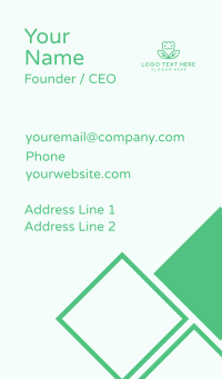 Green Tulip Character Business Card Design