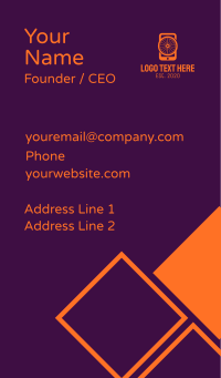 Orange Smartphone Business Card Design