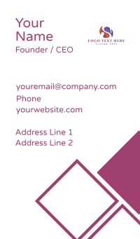 Modern Startup Letter S  Business Card Design