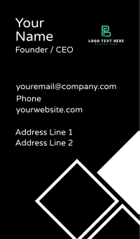 Business Geometric Letter B Business Card Design