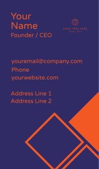 Orange Leaf Circle  Business Card Design