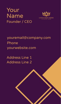 Luxury Crown Royalty Business Card Design