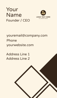 Brown Elegant Letter L Business Card Design