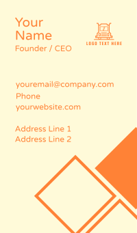 Orange Truck Courier Business Card Design