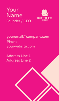 Pink Ecommerce Bag  Business Card Design