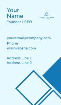 Blue Bird Monoline Business Card Design