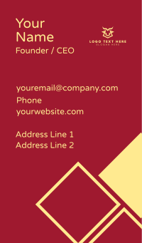 Geometric Bull Lines Business Card Design