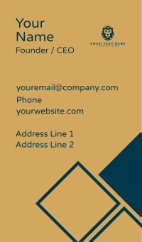 Luxury Lion Business Business Card Design