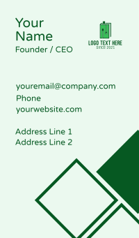 Green Recipe Book Business Card Design