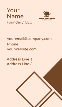 Chocolate Cupcake House Business Card Design