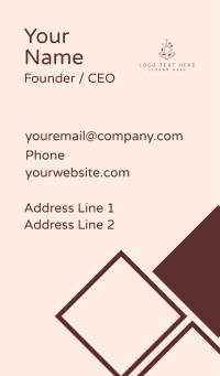 Hand Female Skincare Business Card Design