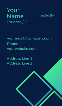 Cursive Neon Wordmark Business Card Design