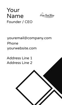 Black Watercolor Wordmark  Business Card Design