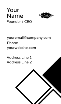 Black Ink Wordmark Business Card Design