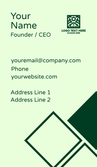 Green Nature House  Business Card Design