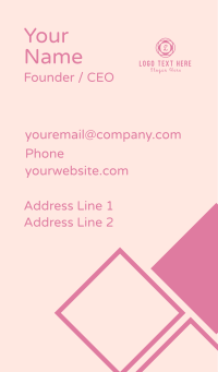 Pink Floral Fashion Letter  Business Card Design