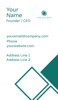 Corporate Gemstone Letter Business Card Design