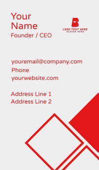 Arrow Forwarding Letter B Business Card Design