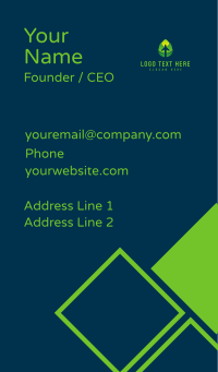 Green Leaf Airplane Business Card Design