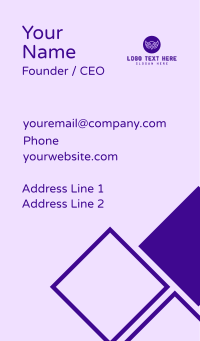 Modern Purple Owl Business Card Design