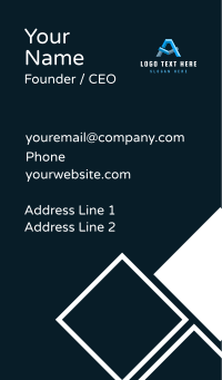 Business Firm Letter A Business Card Design