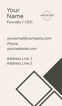 Black Circle Business Business Card Design