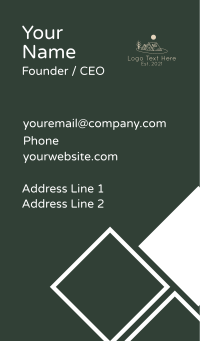 Minimalist Campsite   Business Card Design