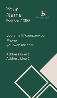 Wildlife Deer Forest Business Card Design