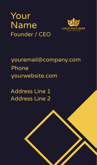 Gold Expensive Crown Business Card Design