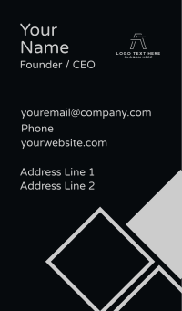 Construction Builder Letter A Business Card Design